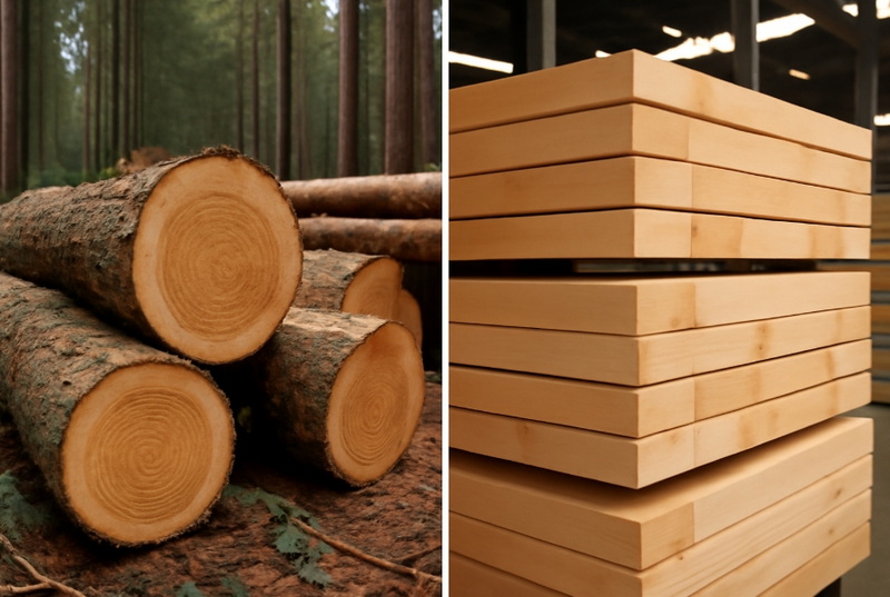 Timber Logs Vs Lumber